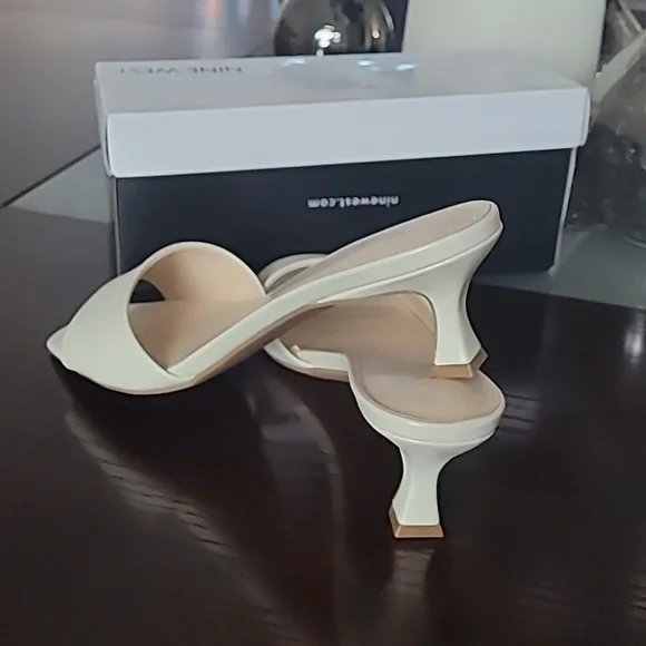 Nine West Women's Cream Mules - Picture 3 of 4